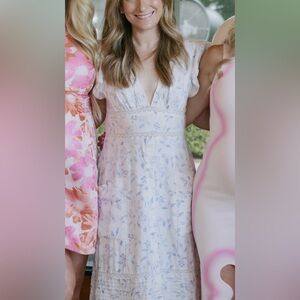 Reformation White Sleeveless Sundress for Wedding Guests